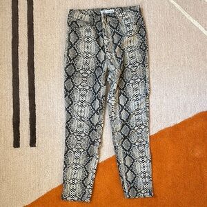 Snakeskin Print Jeans